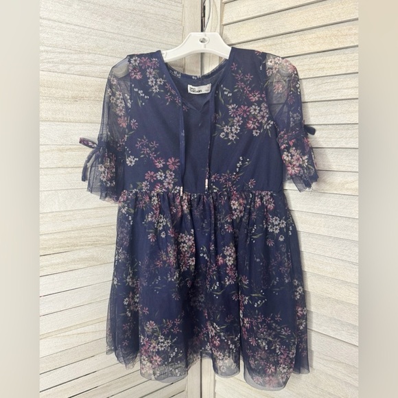 Epic Threads Navy Floral Tulle Dress. Great Condition Size 6. Lined. - Picture 1 of 5